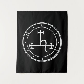 Lilith sigil. Dunkler Mond Goddess Siegel Tapestry Wandteppich