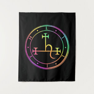 Lilith sigil. Dunkler Mond Goddess Siegel Tapestry Wandteppich