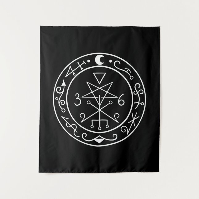 Lilith sigil. Dunkler Mond Goddess Siegel Wandteppich (Vorderseite)