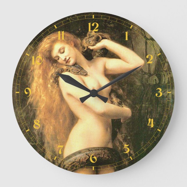 Lilith von John Collier Große Wanduhr (Vorderseite)