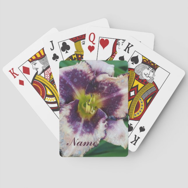 Liliumblüte nah-up-Foto Spielkarten (Rückseite)