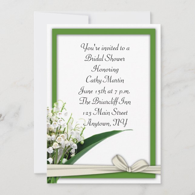 Liliy of the Valley Einladung (Vorderseite)