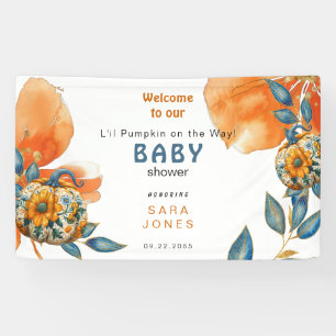 Li'll Pumpkin auf dem Weg farbenfrohe Babydusche Banner