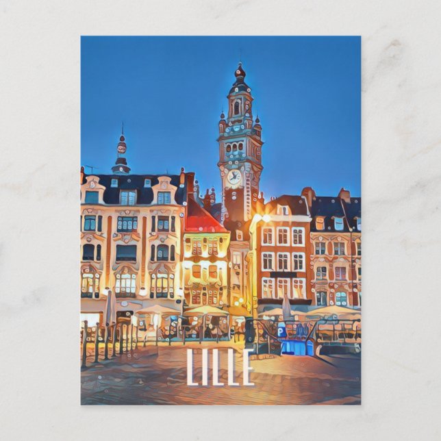 Lille Foto Vintage Postkarte (Vorderseite)
