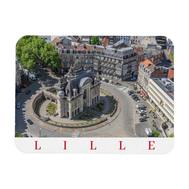 Lille Porte de Paris Kühlschrankmagnet Magnet (Horizontal)
