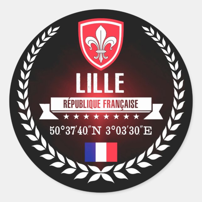 Lille Runder Aufkleber (Vorderseite)
