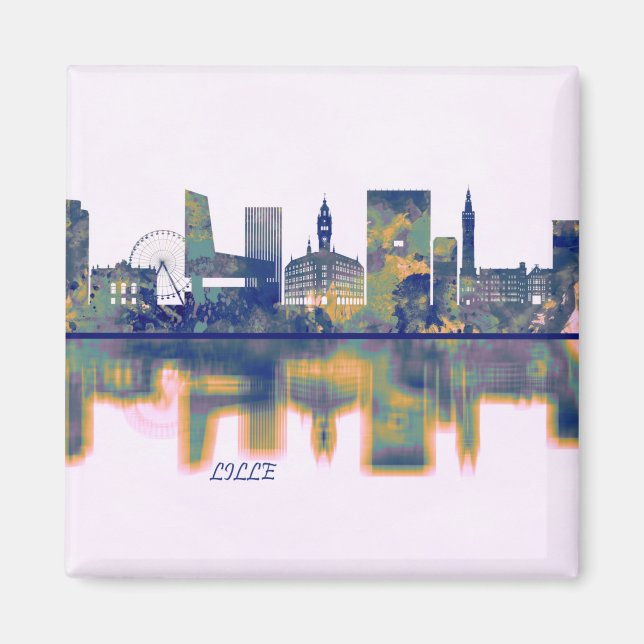 Lille Skyline Magnet (Vorne)