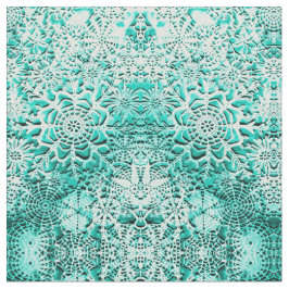 Lillians Smaragdgrüne Schneeflocken Stoff