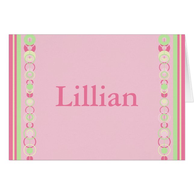 Lillische Individuelle Name-Karte (Vorderseite (Horizontal))