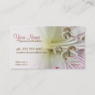 Lillium Blume Macro Business Cards Visitenkarte