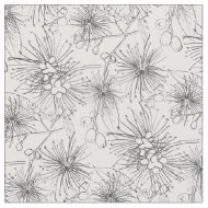 Lilly botanical sketched Repeat-Muster Stoff