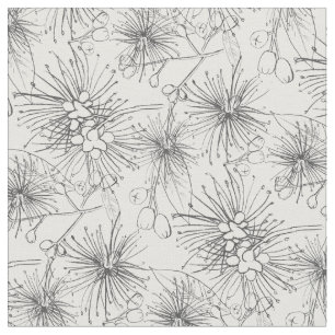 Lilly botanical sketched Repeat-Muster Stoff