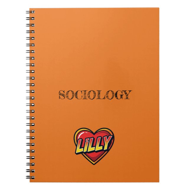 Lilly Herz Orange Notizblock (Vorderseite)