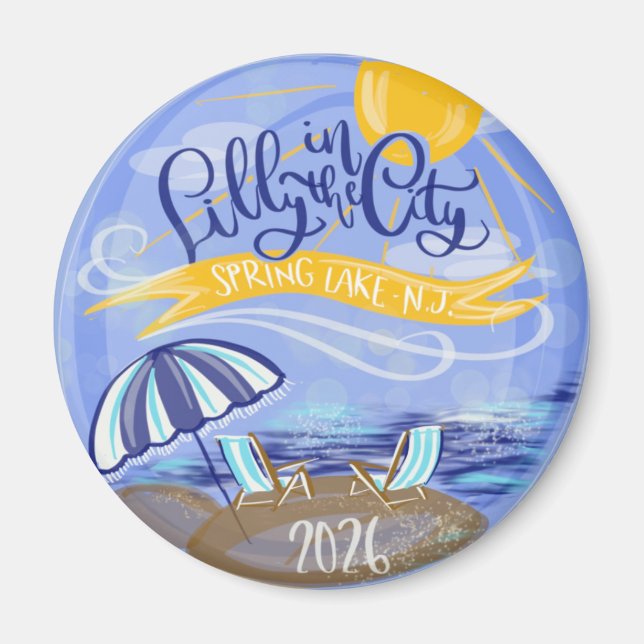 Lilly in the City - Spring Lake, NJ Magnet (Vorne)