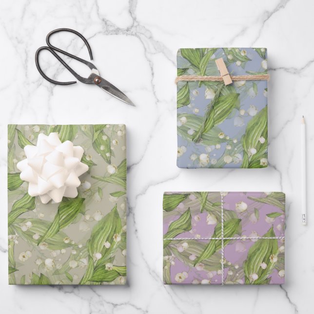 Lilly of the Valley Geschenkpapier Set (Vorderseite)