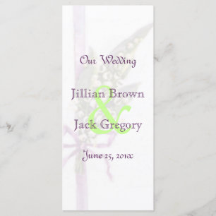 Lilly of the Valley Wedding Program Programm