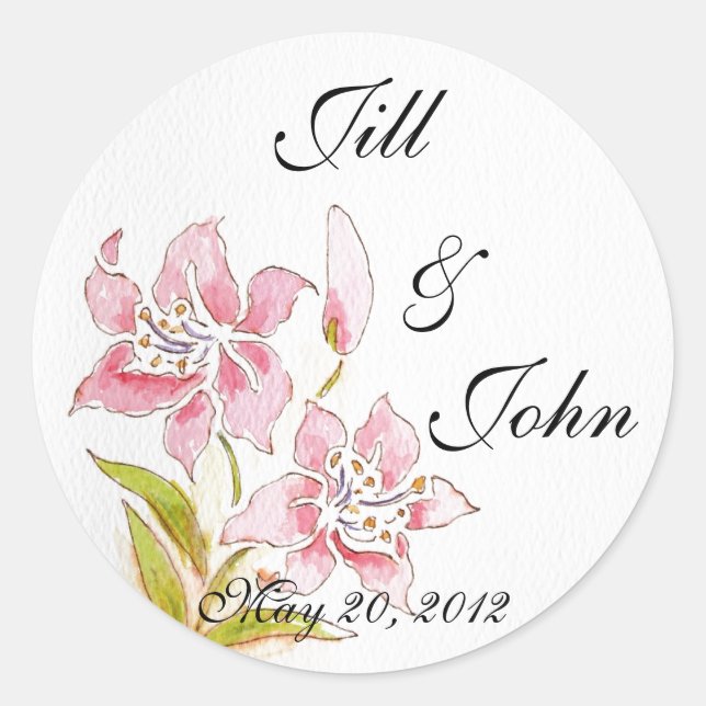 Lilly Rett Date Wedding Sticker (Vorderseite)