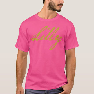 Lilly Typografy Gold Script T-Shirt