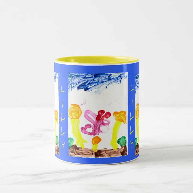 Lillys Meisterwerk Zweifarbige Tasse (Mittel)