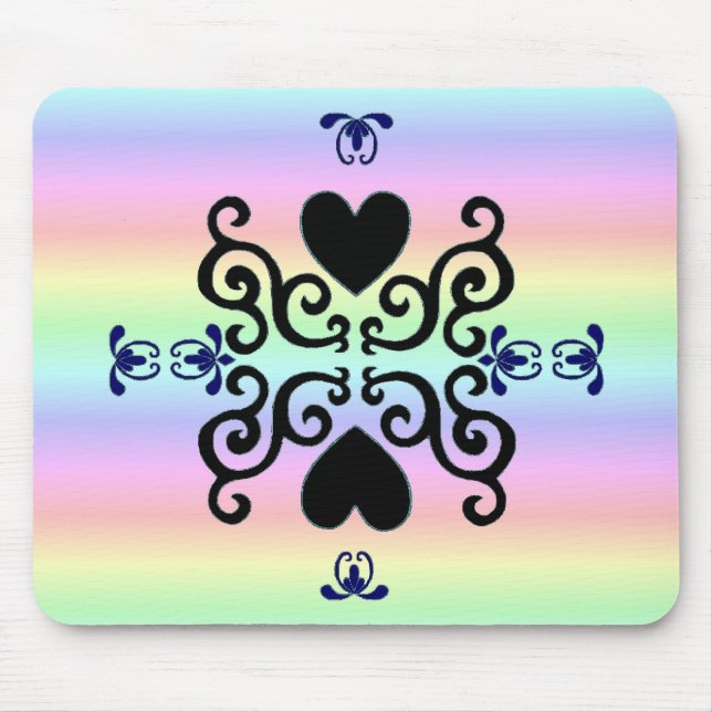 Lily and Heart- regenbowart Mousepad (Vorne)