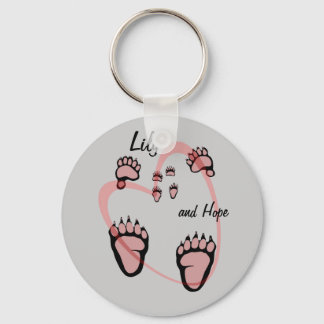 Lily and Hope Heart Keychain Schlüsselanhänger