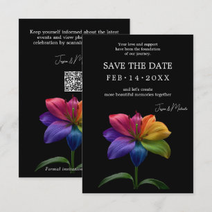🌈 Lily Arc-en-Ciel Carte de Sauvegarde de Date —
