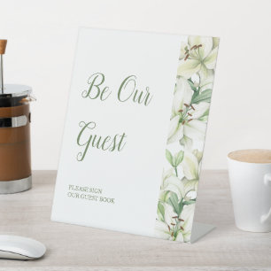 LILY Blossom Elegance Guest Book Sockelschild