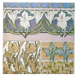 Lily Blume Art Nouveau Style, Mucha Fliese