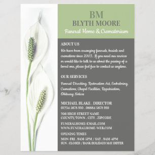 Lily Blume, Beerdigung Zuhause, Direktoren Flyer