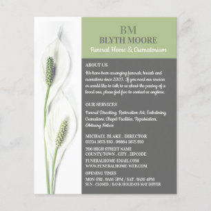 Lily Blume, Beerdigung Zuhause, Direktoren Flyer