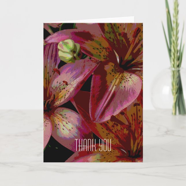 Lily Blume Dankeschön Card Dankeskarte (Vorderseite)