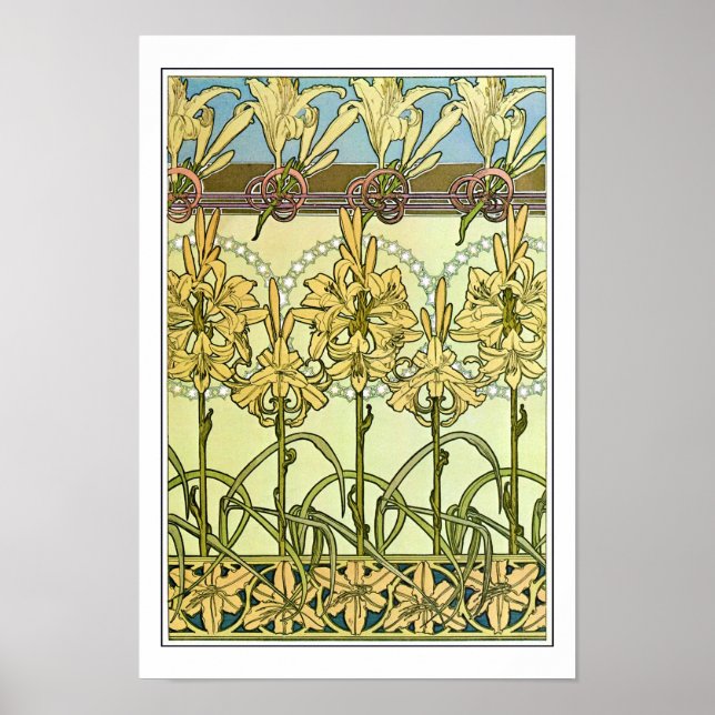 Lily Blume des Jugendstils, Mucha Poster (Vorne)