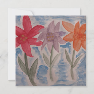 Lily Blume Flat Greeting Card Karte