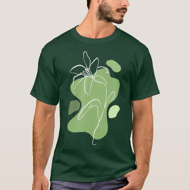 Lily Blume Gartenturist Gardener Floral Line T-Shirt (Vorderseite)