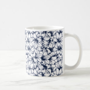 Lily Blume Ink Sketched Pattern Kaffeetasse