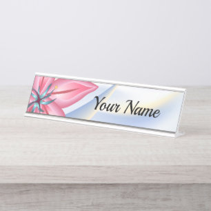 Lily-Blume Schreibtischnamensplakette