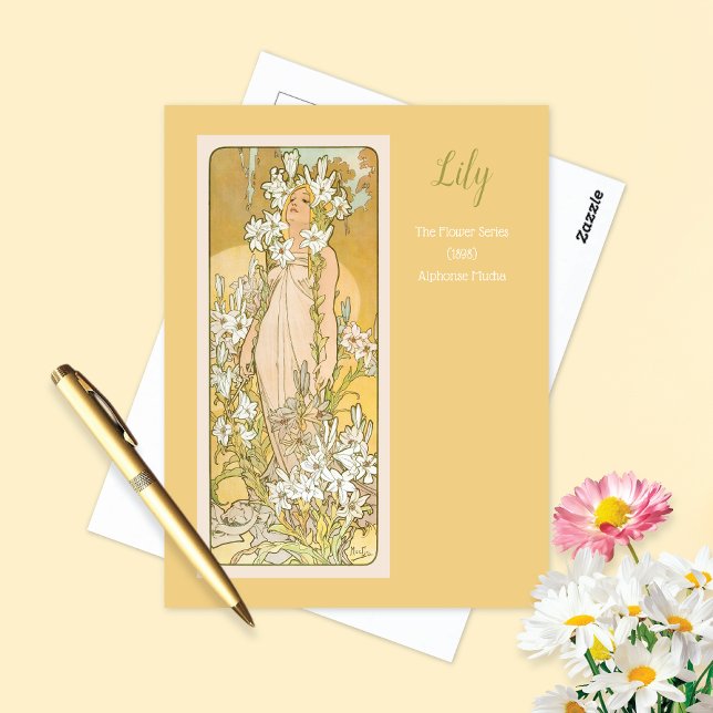 Lily Blume Series Alphonse Mucha Postkarte (Von Creator hochgeladen)