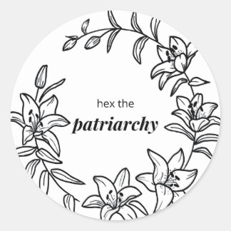 Lily Blume Sticker mit "Hex the Patriarchy"