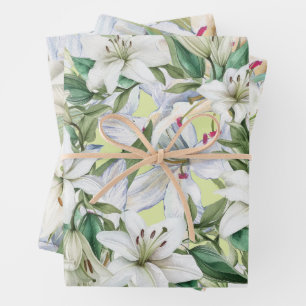 Lily-Blumen-Verpackungspapier Geschenkpapier Set