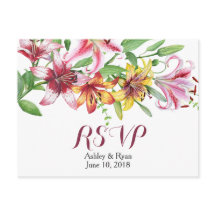 Lily Blumenstrauß Hochzeit RSVP