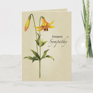Lily Botanical Beileid Karte