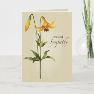 Lily Botanische Religiöse Anteilnahme Karte