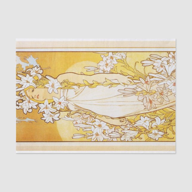 Lily by Alphonse Mucha Seidenpapier (Vorderseite)
