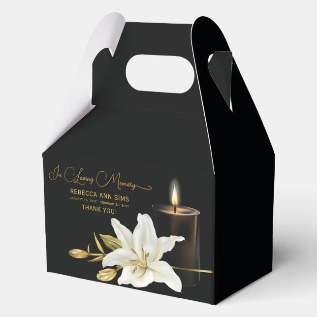 Lily Candle Funeral Geschenkschachtel (Vorderseite)