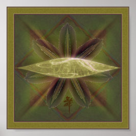 Lily Cocoon Nest Abstrakt Art Poster