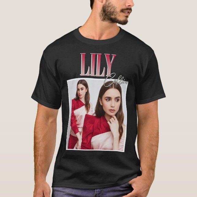 Lily Collins Classic T - Shirt (Vorderseite)