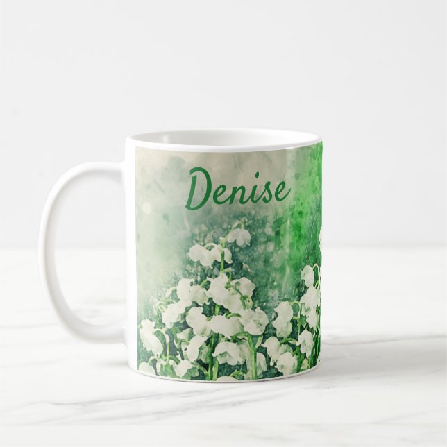 Lily de la Vallée Coupe personnalisée de café Mug (Gauche)