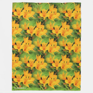 Lily der Inkas / Gelbe Alstroemeria Fleecedecke