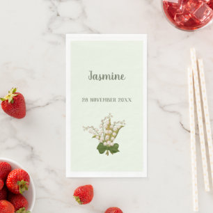 Lily des Tales personalisieren Name und Datum Serviette