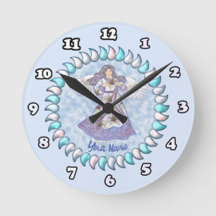 Lily Engel Runde Wanduhr
